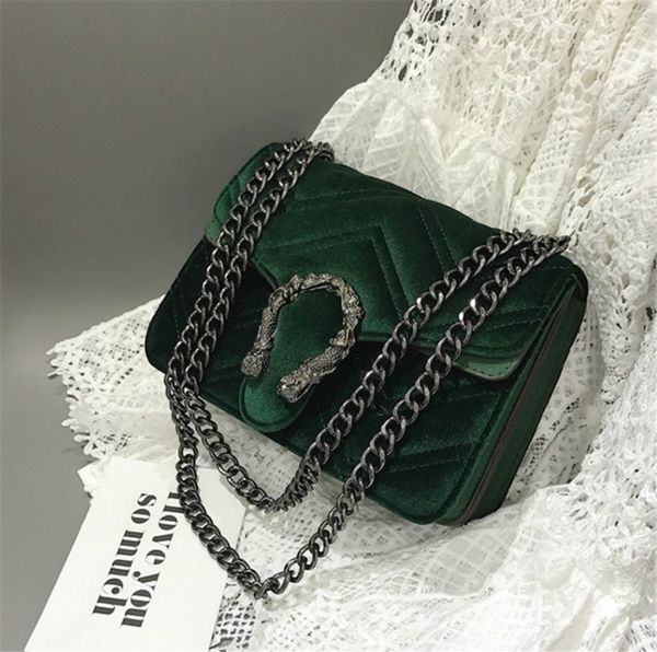 

deaigner luxury handbag women bag winter new snakehead lock velvet bag classic embroidered line wavy women chain bag elegant temperament 7