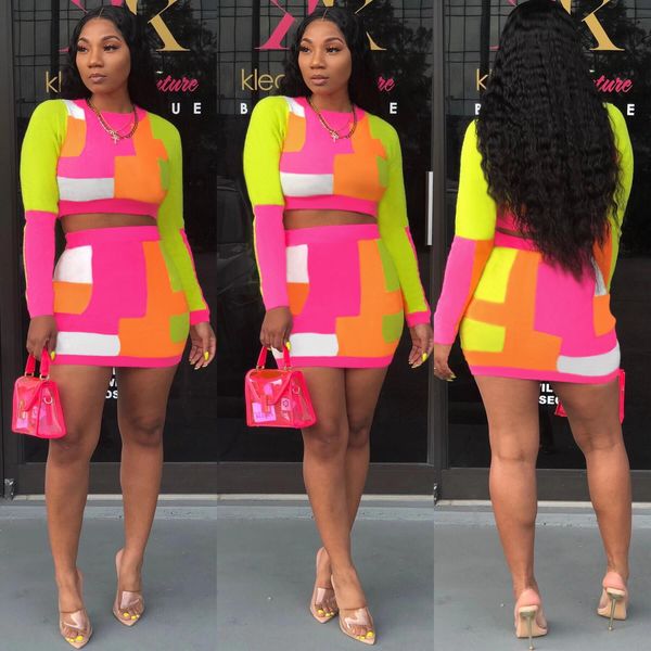 

round neck umbilical slim two-piece nightclub suit two piece dress nightclub dress suits, White