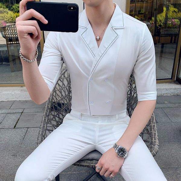 

белые костюмы мужские британский стиль мужские летние костюмы стильный черный ночной клуб офисное платье курение мода смокинг дизайнер, White;black