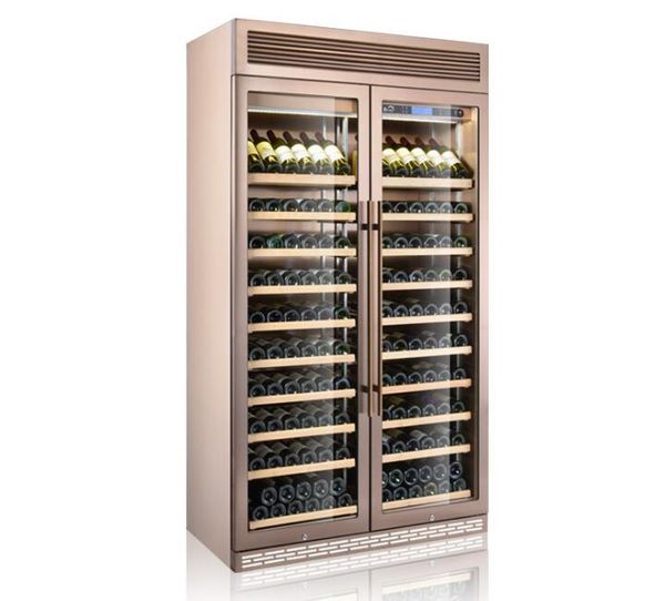2019 320 Stick Compressor Single Temperature Wine Cabinet Double Glass Door Constant And Humidity Display From