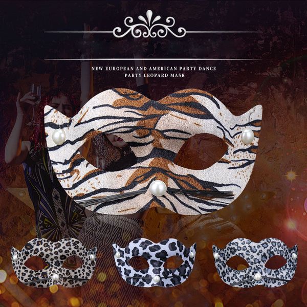 

леопардовый узор мужчина женщина хэллоуин маскарадные маски макияж танцевальные маски для вечеринок