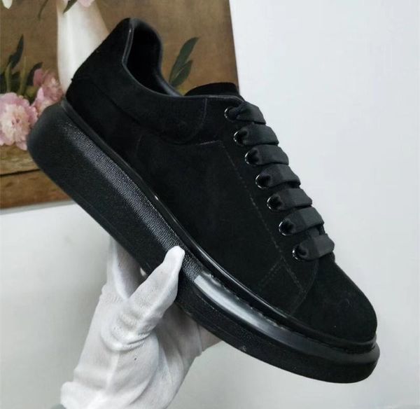 

2019 designer sneaker men women platform trainers 100% leather suede oversized sole shoes luxury mens trainers big, Black
