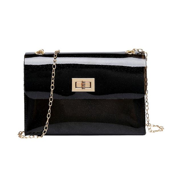 

моды цепи женщины сумка пвх прозрачной мини сумка новое случайное плечо