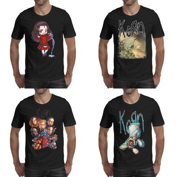 

fashion mens printing korn-zombie-ugly-logo t shirt black personalised band shirts american korn-cartoon-logo korn-follow-the-leader, White;black