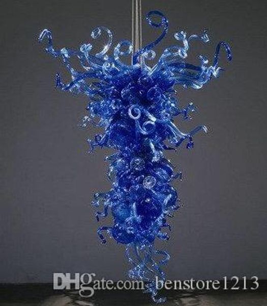 

100% mouth blown borosilicate murano glass chandelier pendant light art blue chandelier lighting fashion pendant