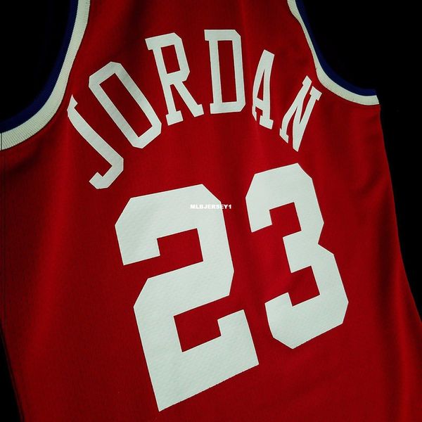 

100% stitched michael #23 mitchell & ness 1989 jersey red mens vest size xs-6xl stitched basketball jerseys ncaa, Black;blue