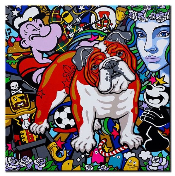 

oxana prantl - red bulldog home decor handcrafts /hd print oil painting on canvas wall art canvas pictures 191227