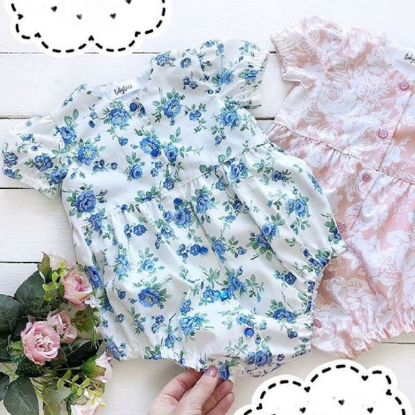 

Imcute Girl Jumpsuits Newborn Baby Girls Floral Short Sleeve Romper Infant Jumpsuits Sunsuit Summer Clothes One Piece Outfits