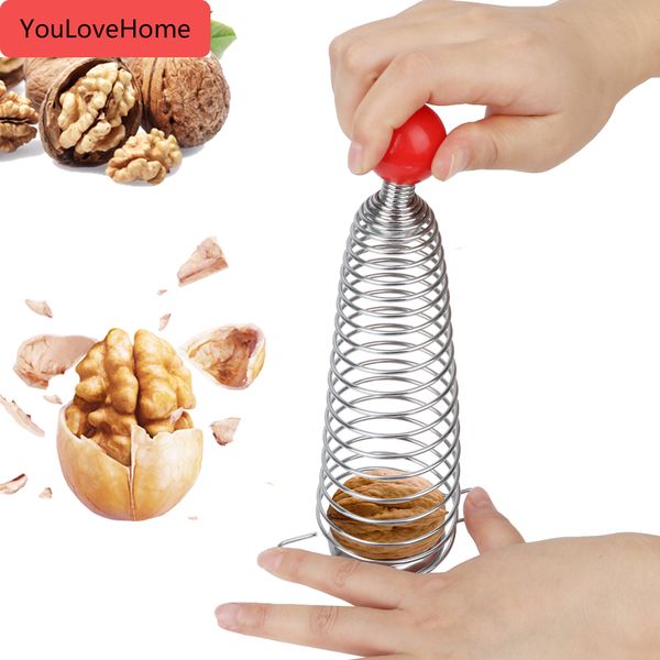 

stainless steel metal nutcracker pecan cap opener walnut shell opener nut cracker spring sheller nuts opener tool