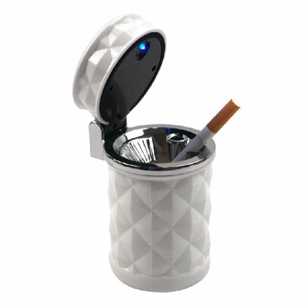 

light car cup car accessories black and white ashtray led light cigarette lighter