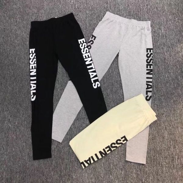 

18s новый топ лучший вариант fear of god essentials противотуманных штаны est sweatpants justin bieber мужчины женщины письмо печати sweatpa, Black