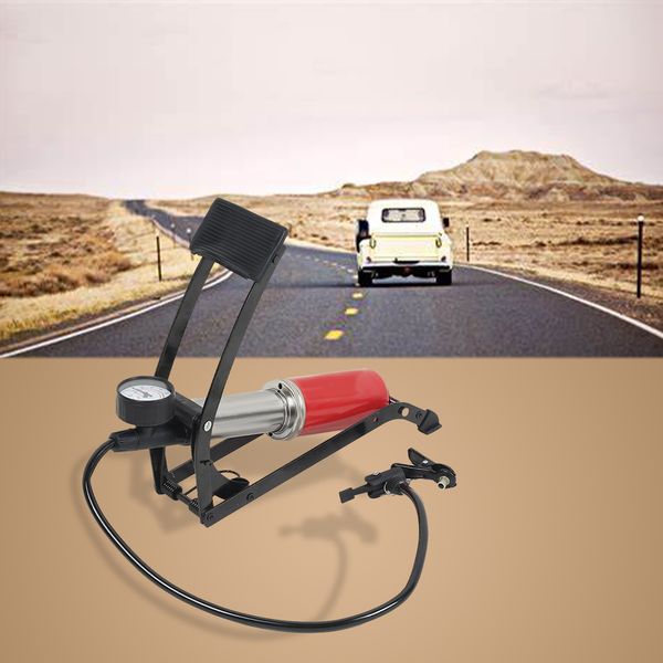 

foot pedal type high pressure inflation pump for car motorcycle bike toy