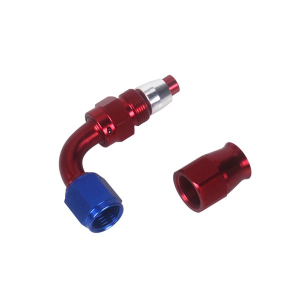 

tube to female an6 adapter swivel ptfe hose end fitting straight 45 90 180degree hose end for ptfe car styling