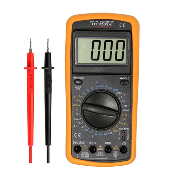 

whdz dt9205a professional digital multimeter electric handheld ammeter voltmeter resistance capacitance hfe tester ac dc lcd