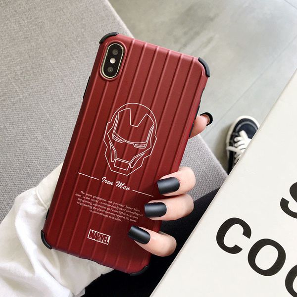 

luxury designer cool marvel 3d stripe suitcase phone case for iphone 11 pro xs max x xr coque fundas for iphone 8 7 6s plus capa back