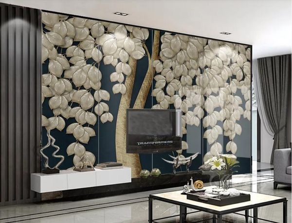 

пользовательский mural обои для детской комнаты руки paintedsimple свет экстравагантных atmospheri золотой богатый treewallpaper фреска pape