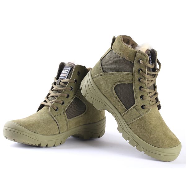 

winter men hiking shoes waterproof fur warm boots climbing mountain shoes man wearable high breathable boot 12001