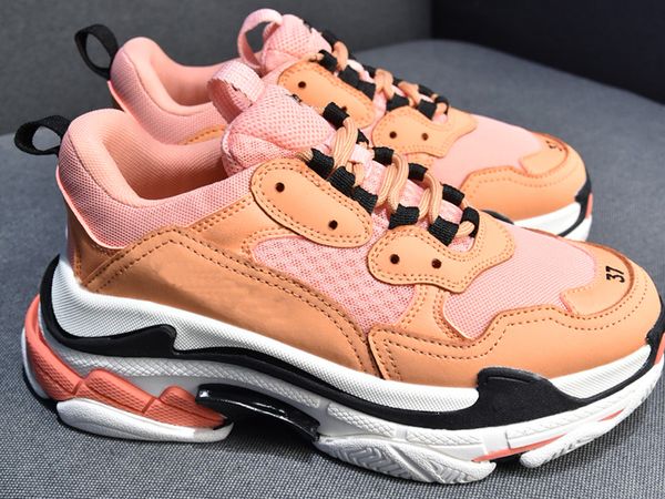 

luxury triple s old dad shoes tripler men sneakers clear sole chaussures retro scarpe rubber leather designer shoes women trainers size 45