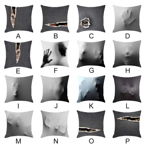 

halloween horror shadow pillowcase decorative sofa cushion cover#x8