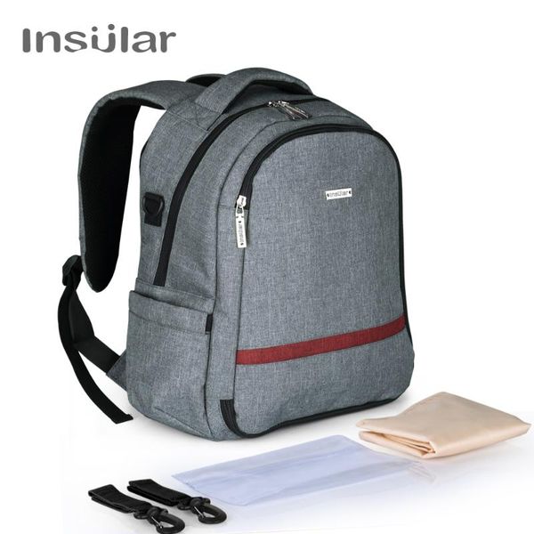 

multi-functional cotton linen shoulder diaper bag waterproof mother backpack mommy bags