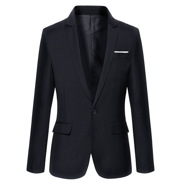 

pure color men suit jacket blue black gray red mens suit blazer business casual jackets and coats fashion man spring autumn, White;black