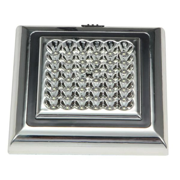

42 led automotive indoor roof ceiling lamp vehicle interior decor square dome light panel for automobiles 12v car-styling white