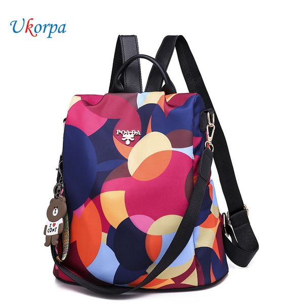

anti-theft mochila feminina women's backpack waterproof oxford colorful mochilas mujer outdoor travel backpacks sac a dos femme