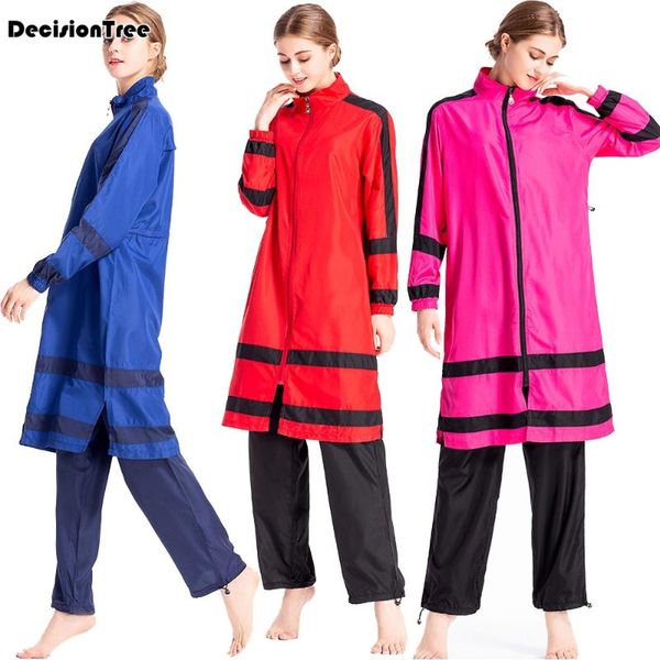 

2020 muslim swimwear women full cover long sleeve ladies islamic swimsuits one piece with cap modest hijab islam burkinis swim