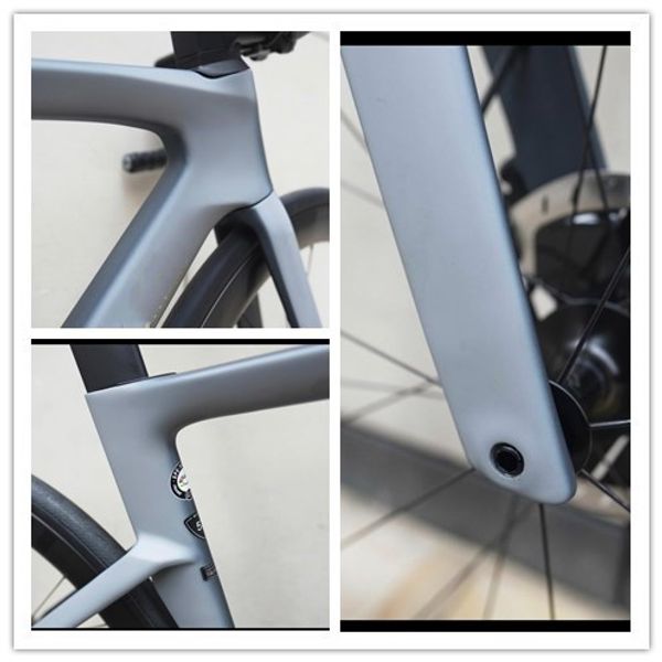 

2020 new coating road bike carbon frame 700c ud matte grey road bicycle frame et uitable for di2 electronic hifting provide up hipping