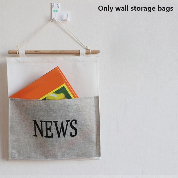 

1 карманный magazine organizer wall hanging сумка для хранения над двери шкаф гардероб мода письмо печати cosmetic игрушки хлопок белье