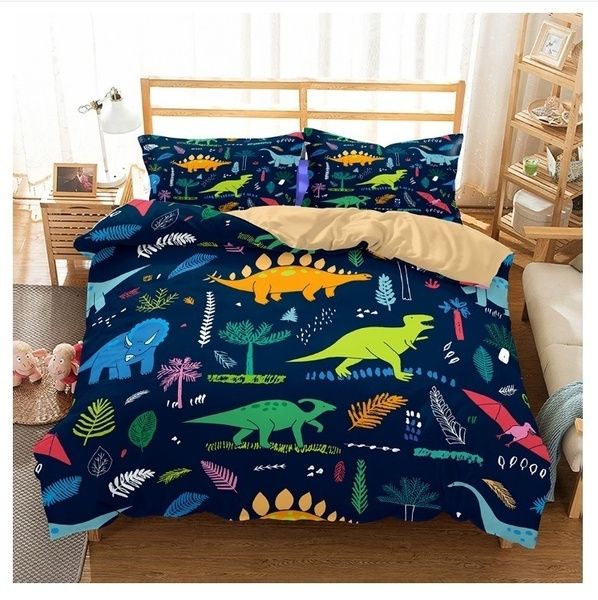 

bedding set new fashion 3d dinosaur duvet cover set for children new fashhion cartoon dinasur super soft no comforter