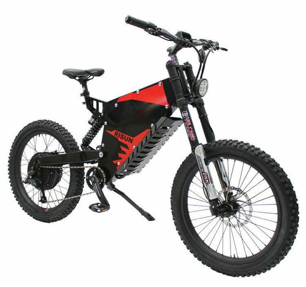 

risunmotor ebike 72v 5000w fc-1 bomber super power mountain electric bike, Silver;blue