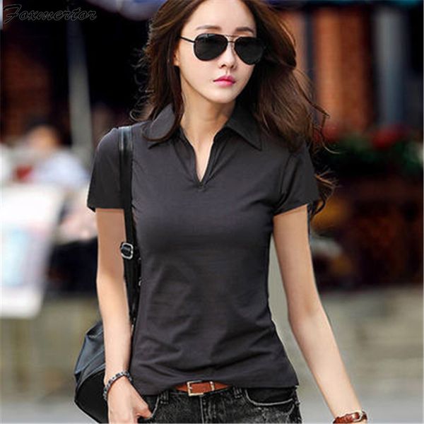 

летняя рубашка женщины повседневная с коротким рукавом тонкий поло mujer женские рубашки основные femme топы 2020 женская рубашка, White