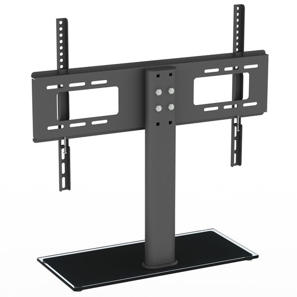 

leadzm 32-55" single-post desktv stand load-bearing 40kg height 3 files adjustable home living room bedroom tv stand