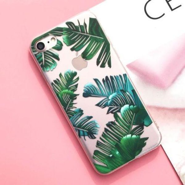 

factory price new design style leaf coque case cover for iphone x 7 8 plus 6 6s cell phone cases sell