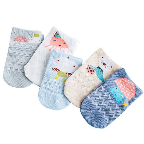 

5 pair/lot for 0-3y newborn baby girls and boys lively animal pattern ankle baby socks 100% cotton breathable comfortable socks, Pink;yellow
