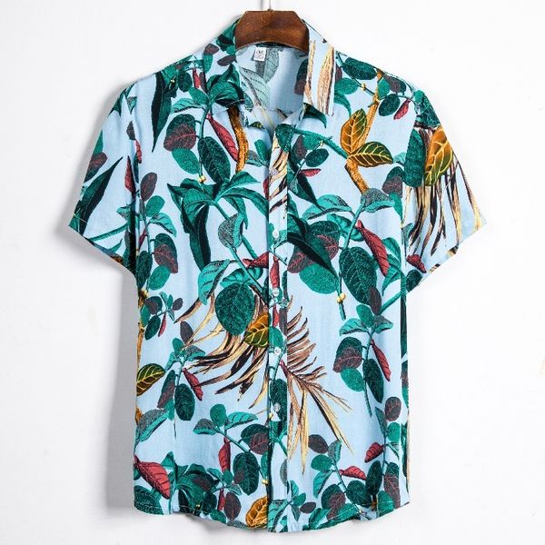 

autumn on vacation leisure time go a show 3d printing short sleeve european code shirt men's jacket cs127, White;black