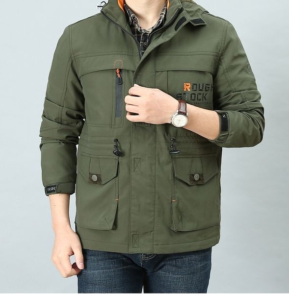 

fashion new blue long sleeve men jacket coat autumn sports outdoor windrunner with zipper windcheater men clothing plus size, Blue;black