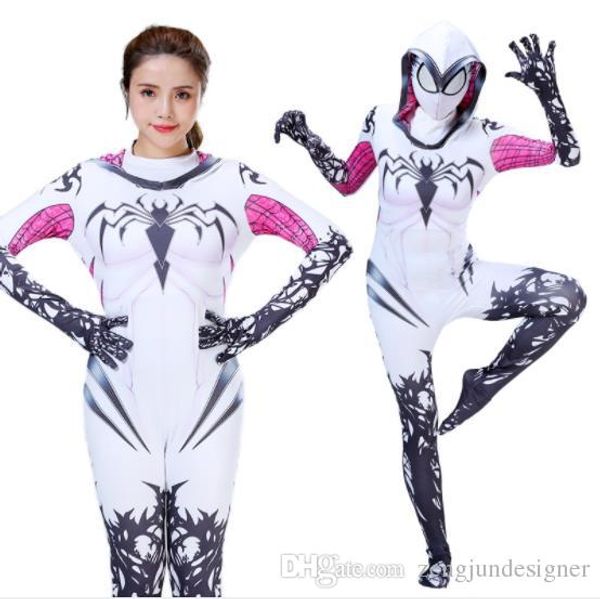 

halloween cosplay theme costume avengers fashion spider style movie start womens festival designer jumpsuits casual apparel, Black;red