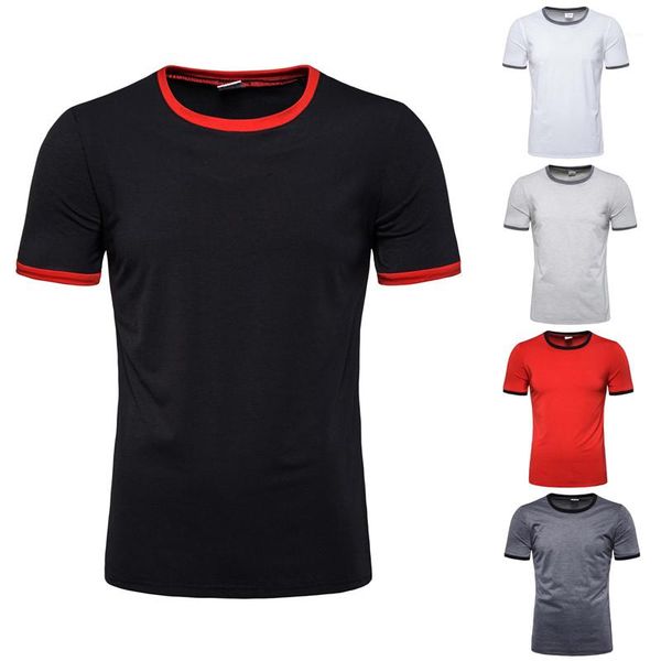 

neck mens tshirts shorts sleeve solid color mens designer fashion homme clothing quick drying o, White;black