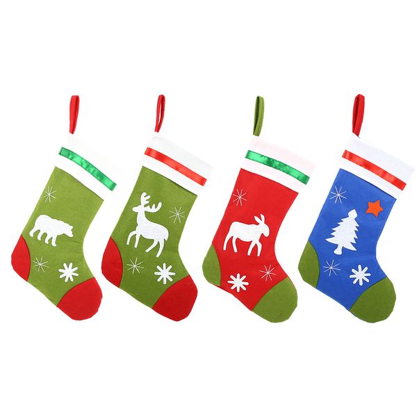 

non-woven christmas sock bags gifts storage pouch holder organizer party festive