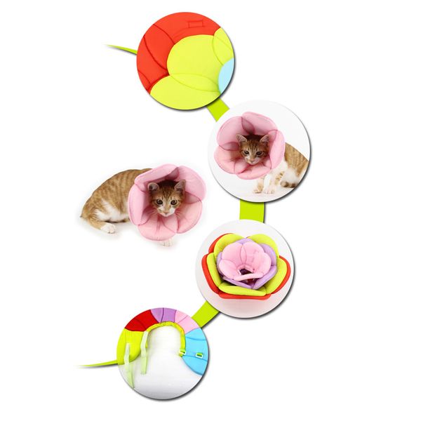 

2 pcs adjustable dog cat collar pet elizabethan e-collar for dogs and cats