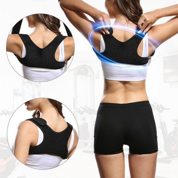 

1pcs back support children posture correction humpback adjustable breathable invisible body shaping good helper, Black;blue