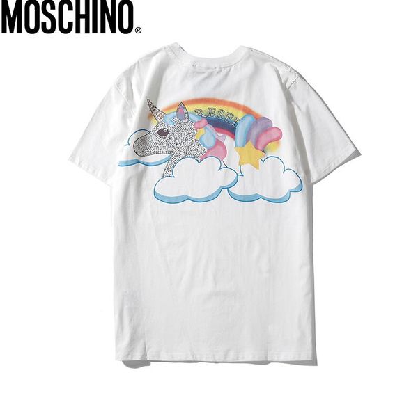 

2020 luxury women's t-shirt fashion harajuku casual t-shirt men's t-shirt short sleeve letters printed embroidery decals funny 077, White