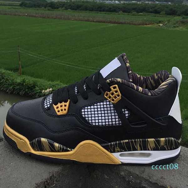 

4 iv men basketball shoes low men bred 4s sport sneakers gold medal shoes ct8