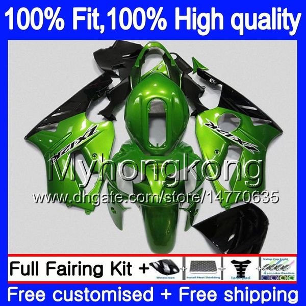 Впрыска OEM для KAWASAKI ZX1200 ZX 12R 1200CC 2002 2003 2004 2005 2006 224MY.45 ZX 12 R ZX-12R ZX12R 02 03 04 05 06 металлический зеленый обтекатель