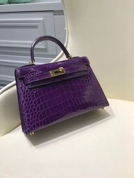 

whosale women design real crocodile skin handbag, luxury bag, shoulder bag, purle and black color, fast delivery