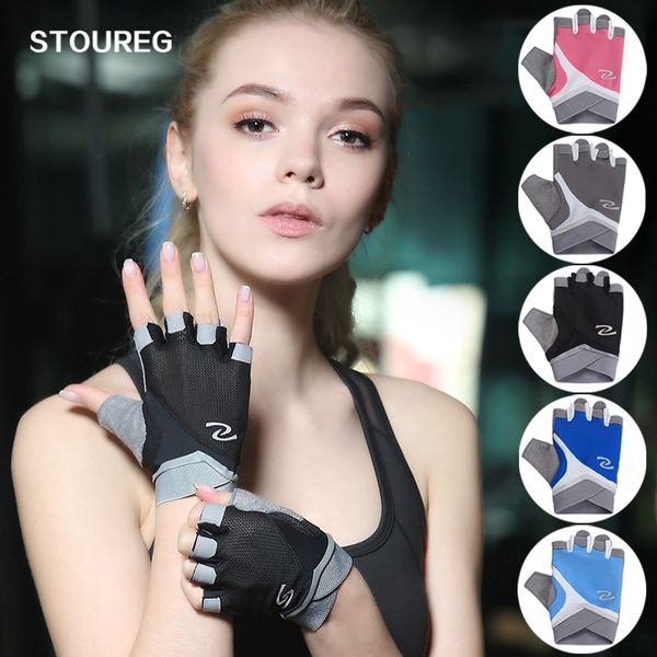 

men women half finger cycling gym sport fitness gloves exercise training wrist gloves anti-slip resistance weightlifting