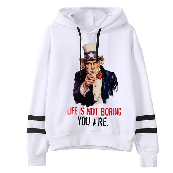 

2019 spring women life is not boring print hoodies kawaii harajuku female long sleeve hooded casual printting sweatshirts, Black