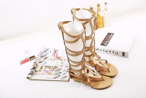 

2020 fashion women shoes sandals summer flat casual shoes zipper gladiator wedges designers zapatos de mujer e229, Black